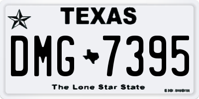 TX license plate DMG7395