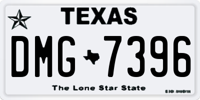 TX license plate DMG7396