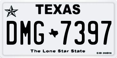 TX license plate DMG7397