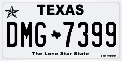 TX license plate DMG7399