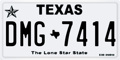 TX license plate DMG7414