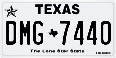 TX license plate DMG7440