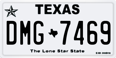 TX license plate DMG7469