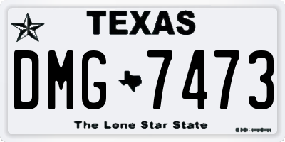 TX license plate DMG7473
