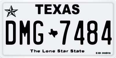 TX license plate DMG7484