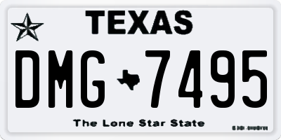 TX license plate DMG7495