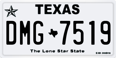 TX license plate DMG7519