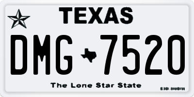 TX license plate DMG7520