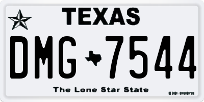 TX license plate DMG7544