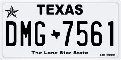 TX license plate DMG7561