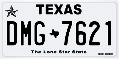 TX license plate DMG7621