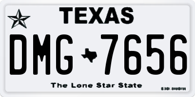 TX license plate DMG7656