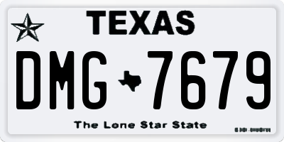 TX license plate DMG7679