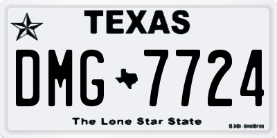 TX license plate DMG7724