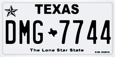 TX license plate DMG7744
