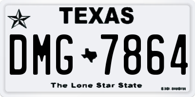 TX license plate DMG7864