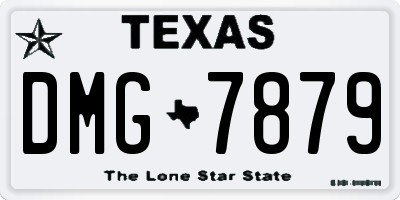 TX license plate DMG7879