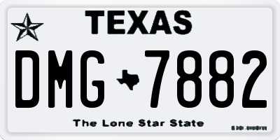 TX license plate DMG7882