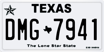 TX license plate DMG7941