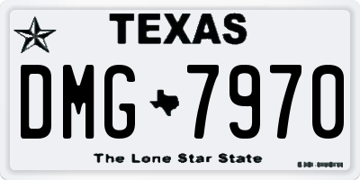 TX license plate DMG7970