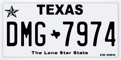 TX license plate DMG7974