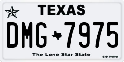 TX license plate DMG7975