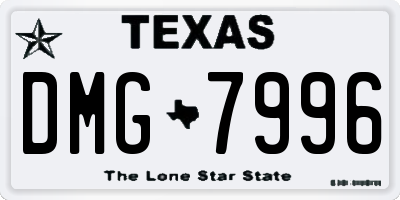 TX license plate DMG7996