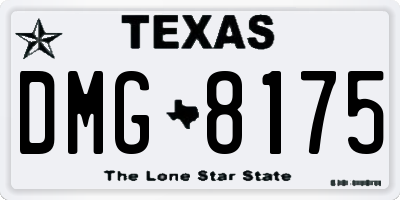TX license plate DMG8175