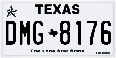 TX license plate DMG8176