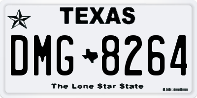 TX license plate DMG8264