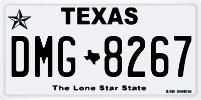 TX license plate DMG8267