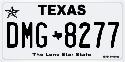 TX license plate DMG8277
