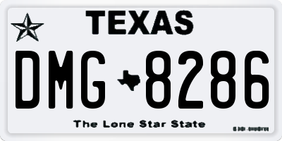 TX license plate DMG8286