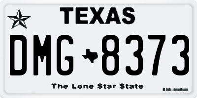TX license plate DMG8373