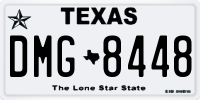 TX license plate DMG8448