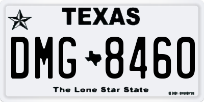 TX license plate DMG8460