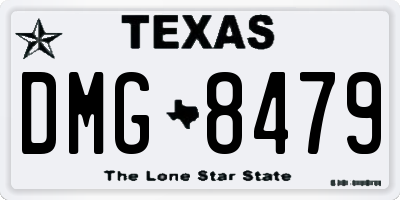 TX license plate DMG8479
