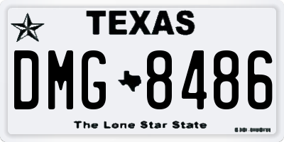 TX license plate DMG8486