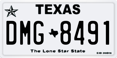 TX license plate DMG8491