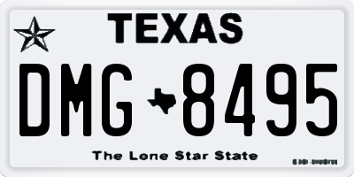 TX license plate DMG8495