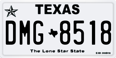 TX license plate DMG8518