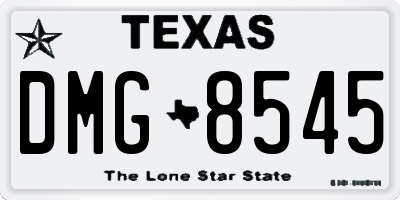 TX license plate DMG8545