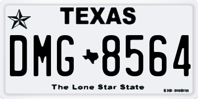 TX license plate DMG8564
