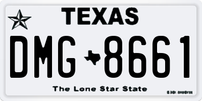 TX license plate DMG8661