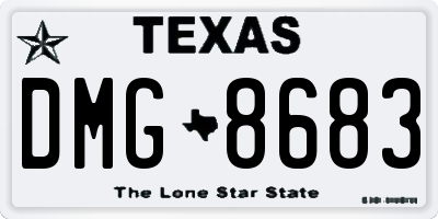 TX license plate DMG8683