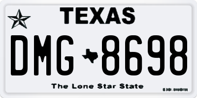 TX license plate DMG8698