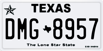 TX license plate DMG8957