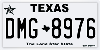 TX license plate DMG8976