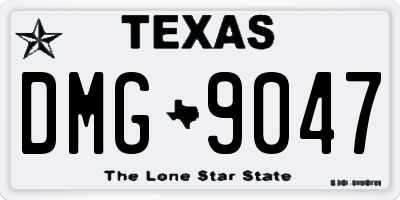 TX license plate DMG9047