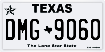TX license plate DMG9060